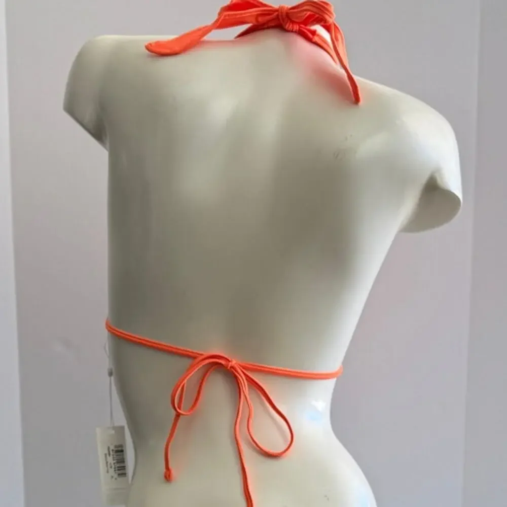 Frankies Bikinis Diana Shine Halter Bikini Top - Cuties Orange - XL